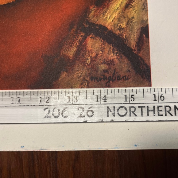 Vintage Amedeo Modigliani 28x22 Large Lithograph Seated Nude USA MCM Art Print - Picture 9 of 13